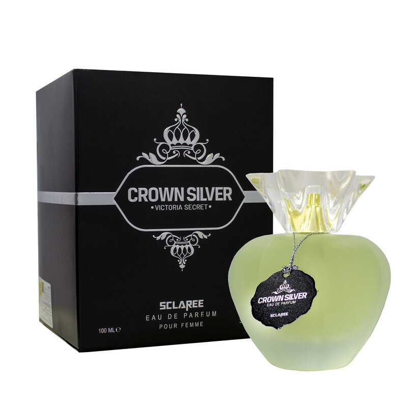 ادو پرفیوم زنانه اسکلاره مدل Crown Silver حجم 100 میلی لیتر – رایحه Victoria Secret