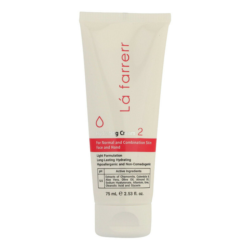 کرم مرطوب‌کننده و آبرسان دست و صورت لافارر مدل 02 مناسب پوست‌های معمولی و مختلط حجم 75 میلی‌لیتر