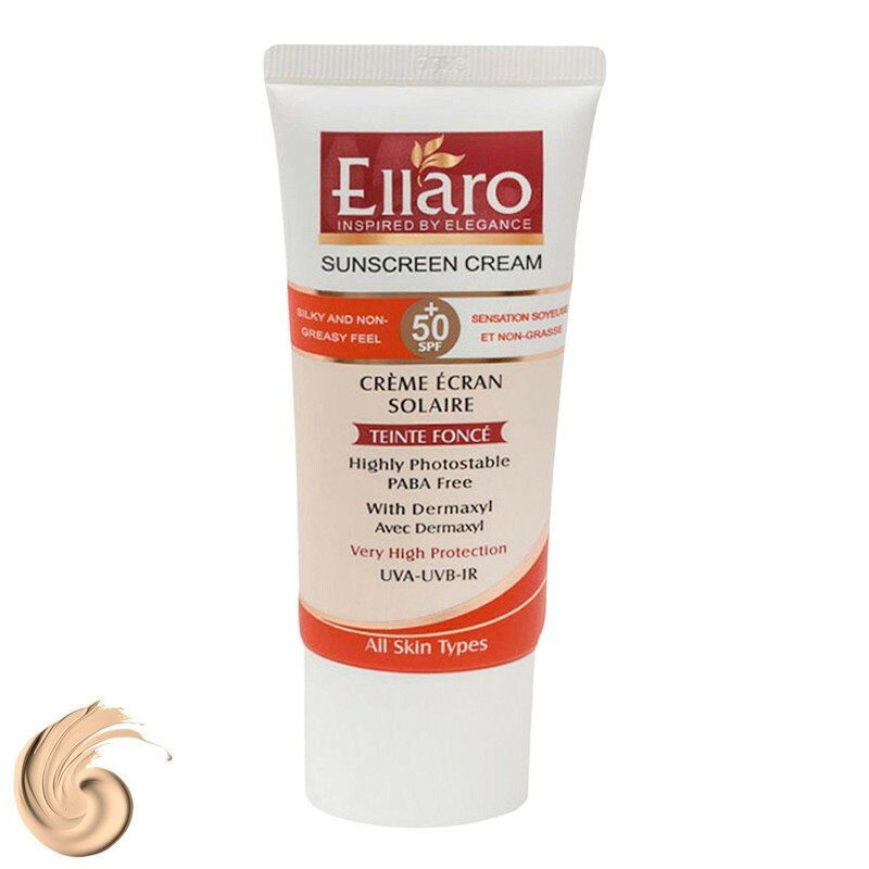 کرم ضد آفتاب رنگی الارو مدل SPF50 محافظ UVA ،UVB، ضد چروک، مناسب انواع پوست تحت لیسانس حجم 50 میلی‌لیتر-بژ طبیعی