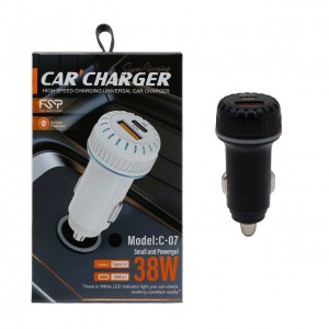 شارژر فندکی 38W دو پورت FSP مدل C-07