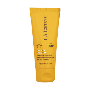 کرم ضدآفتاب و ضدلک بی‌رنگ لافارر مدل SPF50، مناسب پوست‌های خشک و معمولی، حجم 40 میلی‌لیتر