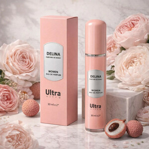 عطر جیبی زنانه اولترا ویرچوآل مدل Delina با رایحه شیرین و گلی حجم 30 میلی‌لیتر