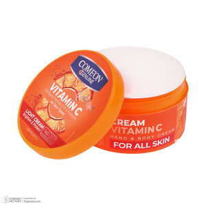 کرم مرطوب کننده صورت و دست کامان مدل Vitamin C مناسب برای انواع پوست حجم 250 میلی لیتر