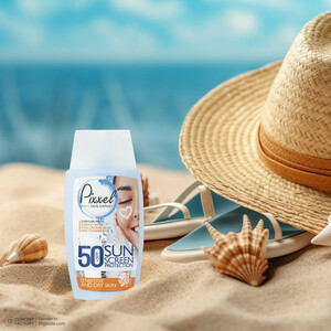 کرم ضدآفتاب بی‌رنگ پیکسل SPF50 مدل Sensitive، مناسب پوست‌های خشک و حساس، حجم 50 میلی‌لیتر