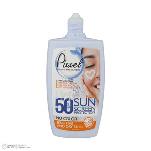 کرم ضدآفتاب بی‌رنگ پیکسل SPF50 مدل Sensitive، مناسب پوست‌های خشک و حساس، حجم 50 میلی‌لیتر