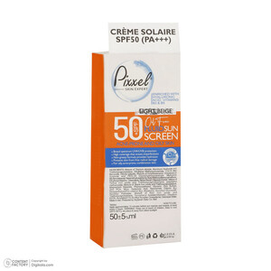 کرم ضدآفتاب رنگی پیکسل 50 SPFمدل LIGHT BEIGE مناسب برای پوست‌های چرب، حجم 50 میلی‌لیتر