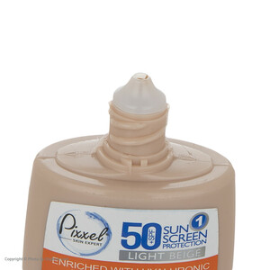 کرم ضدآفتاب رنگی پیکسل +SPF50 مدل LIGHT BEIGE، مناسب پوست‌های حساس و خشک، حجم 50 میلی‌لیتر