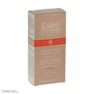 فلوئید ضد آفتاب رنگی صورت الارو SPF 50 مدل Wetforce ‌محافظ در برابر اشعه UVA و UVB مناسب برای پوست چرب و مختلط حجم 50 میلی‌لیتر