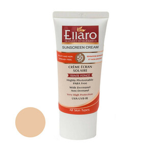کرم ضد آفتاب رنگی الارو مدل SPF50 محافظ UVA ،UVB، ضد چروک، مناسب انواع پوست تحت لیسانس حجم 50 میلی‌لیتر-بژ طبیعی