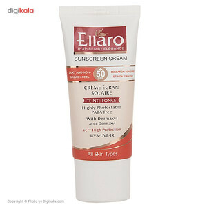 کرم ضد آفتاب رنگی الارو مدل SPF50 محافظ UVA ،UVB، ضد چروک، مناسب انواع پوست تحت لیسانس حجم 50 میلی‌لیتر-بژ طبیعی