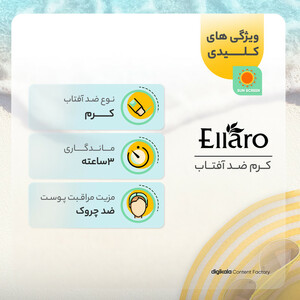 کرم ضد آفتاب رنگی الارو مدل SPF50 محافظ UVA ،UVB، ضد چروک، مناسب انواع پوست تحت لیسانس حجم 50 میلی‌لیتر-بژ طبیعی