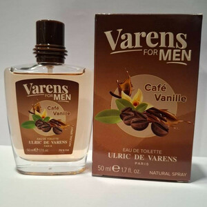 ادوتویلت اولریک دو وارن مدل Cafe Vanille با رایحه گرم قهوه، صندل درختی و وانیل، مناسب پاییز و زمستان، حجم 50 میلی‌لیتر