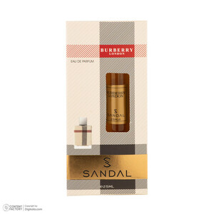 عطر جیبی زنانه صندل مدل  باربری لندن BURBERRY LONDON با رایحه شیرین و گرم حجم 25 میلی‌لیتر