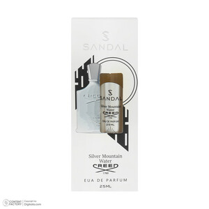 عطر جیبی مردانه صندل مدل سیلور مانتین silver mountain با رایحه خنک حجم 25 میلی‌لیتر