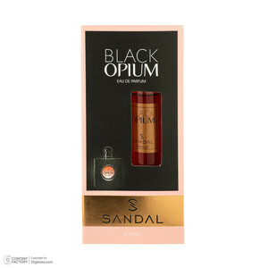 عطر جیبی زنانه صندل مدل black opium بلک اوپیوم با رایحه گرم و شیرین حجم 25 میلی‌لیتر