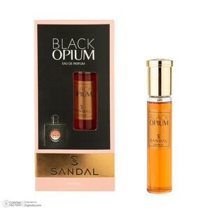 عطر جیبی زنانه صندل مدل black opium بلک اوپیوم با رایحه گرم و شیرین حجم 25 میلی‌لیتر