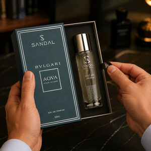 عطر جیبی مردانه صندل مدل aqua آکوا بولگاری حجم 33 میلی لیتر