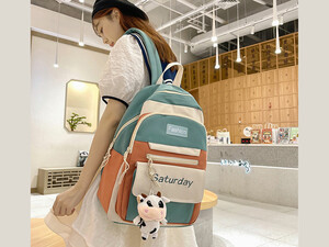 فروش کوله پشتی با ظرفیت بزرگ IOS/Aiguoshi School bag female backpack 2023 new large capacity 4079