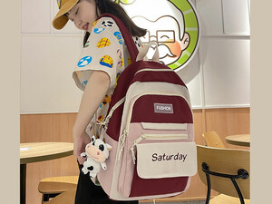 قیمت کیف کولی با ظرفیت بزرگ IOS/Aiguoshi School bag female backpack 2023 new large capacity 4079