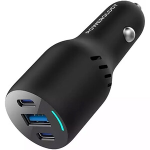 شارژر موبایل خودرویی تایپ سی و یو اس بی 85 وات پاورولوژی