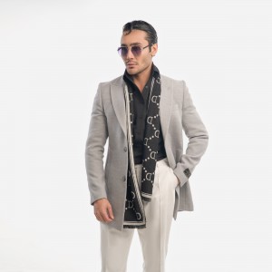 پالتو مردانه  فوتر طوسی روشن S12