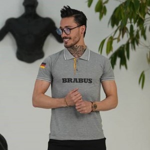 ست تیشرت و شلوار مردانه اسپرت نخی مدل Brabus  با سایزبندی