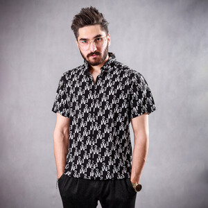 پیراهن آستین کوتاه مردانه مدل هاوایی EMS