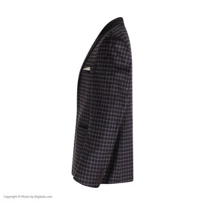 کت تک مردانه مدل مخمل چهارخانه-SH رنگ قهوه ای تیره