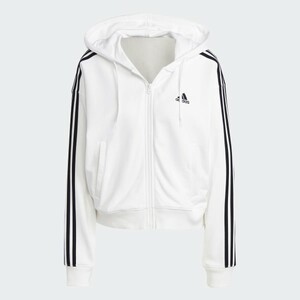 Essentials 3-Stripes French Terry Bomber Full-Zip Hoodie