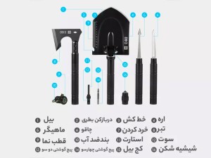 تبر و بیل فولادی ضدزنگ چند منظوره شیائومی Xiaomi HUOHOU HU0183 Multifunctional axe and shovel