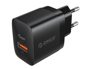 شارژر دیواری دو پورت 20 واتی و سریع اوریکو ORICO PV20-1U1C 2 Port Fast Charger 20W