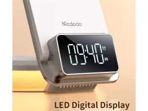 شارژر بی‌سیم و چراغ‌خواب رومیزی 15 وات مک‌دودو mcdodo CH-1610 with Alarm &amp; Night Lamp