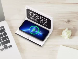 شارژر بی‌سیم و ساعت رومیزی رسی Recci RLS-L12 Perpetual Calendar Wireless Charger