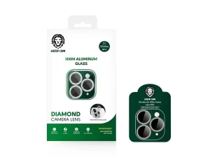 محافظ لنز نگین دار آیفون 13 پرو و 13 پرو مکس گرین Green iphone 13 Pro/13 Pro Max Diamond Camera Lens