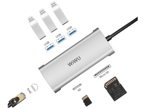 هاب تایپ سی 6 پورت ویوو WiWU Alpha 631STR Portable Multiport Type-C Hub 6 in 1 Laptop Adapter