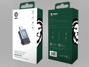 مبدل میکرو یو اس بی به یو اس بی گرین Green Super Fast Data Transmission Micro USB to USB 3.0