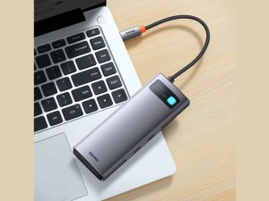 هاب تایپ‌ سی 6 پورت فلزی بیسوس Baseus USB-C Metal Gleam Starjoy Series 6-in-1 Hub WKWG030213