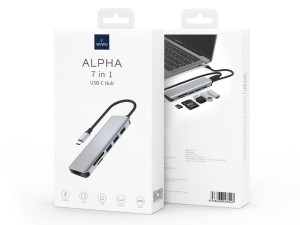 هاب تایپ سی 7 پورت مک بوک فلزی ویوو WiWU Type C Usb C Adapter 7 in 1 For Macbook Alpha 731 HC