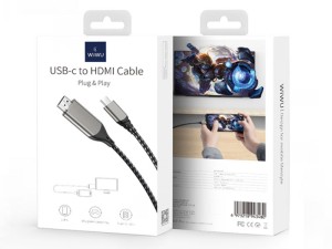 کابل تایپ سی به اچ دی ام آی 1.2 متری ویوو WiWU Type-C to HDMI 4K cable X10L 1.2M