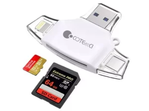 کارت خوان چند سر کوتتسی Coteetci 4IN1 CARD READER(SD/TF) CS5132-BK