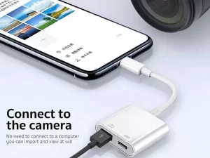 کابل تبدیل او تی جی تایپ سی به یو اس بی و تایپ سی کوتتسی Coteetci USB-C 2in1 OTG 33017