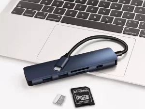 هاب شش پورت تایپ سی کوتتسی Coteetci USB3.0*3،PD3.0 ،SD/TF Card reader MB1084