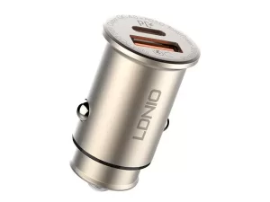 شارژر فندکی فست شارژ تایپ سی و یو اس بی 30 وات الدنیو LDNIO C506Q USB-C PD QC4 Fast Car