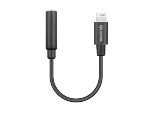 کابل تبدیل بویا BOYA BY-K3 3.5mm TRS Male to Lightning Adapter Cable