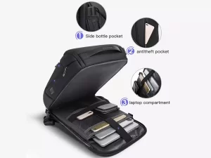 کوله پشتی یو اس بی دار ضد آب لپ تاپ 15.6 اینچ بنج Bange BG-2517 Men Business Backpack