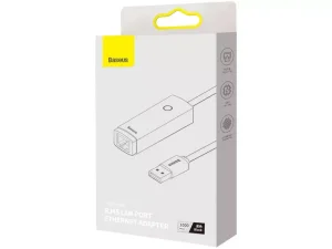 کابل تبدیل یو اس بی به پورت شبکه RJ45 LAN بیسوس Baseus Lite Series External Network Adapter RJ45 to USB WKQX000101 1000Mbps