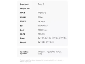 هاب تایپ سی 6 پورت فلزی بیسوس Baseus Focus Series 6 Port Type-C Hub Adapter WKYY030213