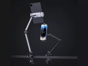 هولدر گوشی موبایل و تبلت قابل اتصال به لبه میز و تخت BONERUY P76 Adjustable Boom Arm Lazy Phone Holder