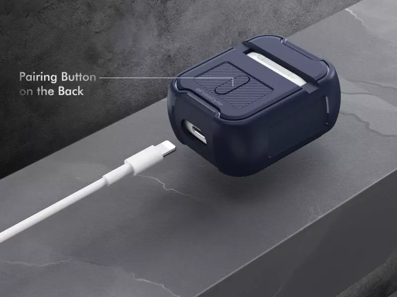 کاور ایرپاد 1 و 2 دارای قلاب اتصال آها استایل AhaStyle PT115-A AirPods 1&amp;2 Case