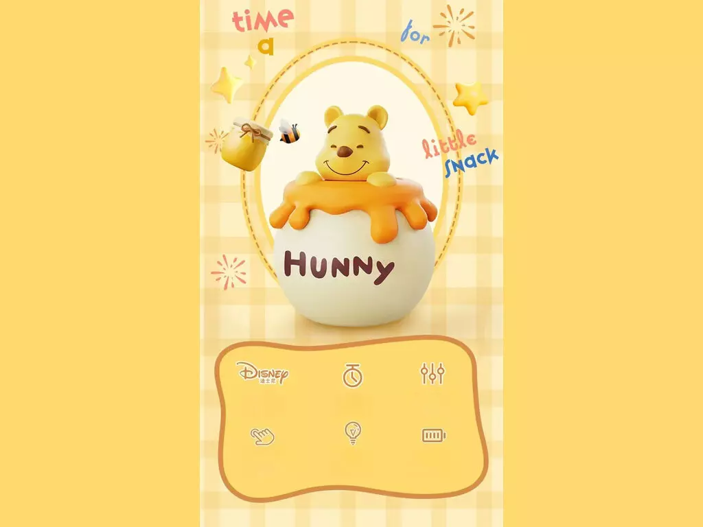 چراغ خواب فانتزی شارژی رومیزی اتاق کودک Winnie the Pooh Night Light Bedroom Children&#39;s Sleeping Light MYCP2305